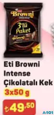 ETİ BROWNİ INTENSE ÇİKOLATALI KEK 3X50 G